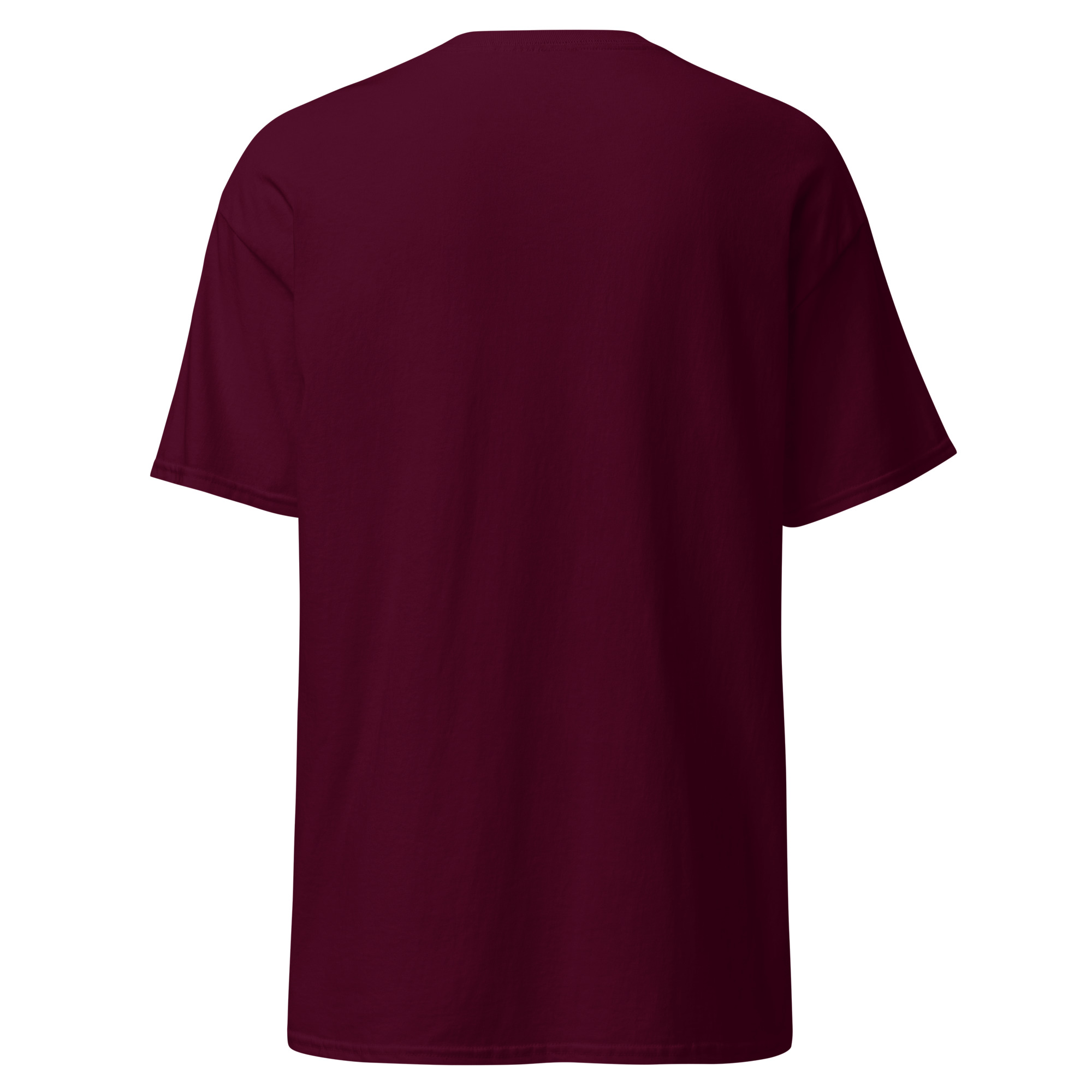 unisex-classic-tee-maroon-back-6a9df65a5101e