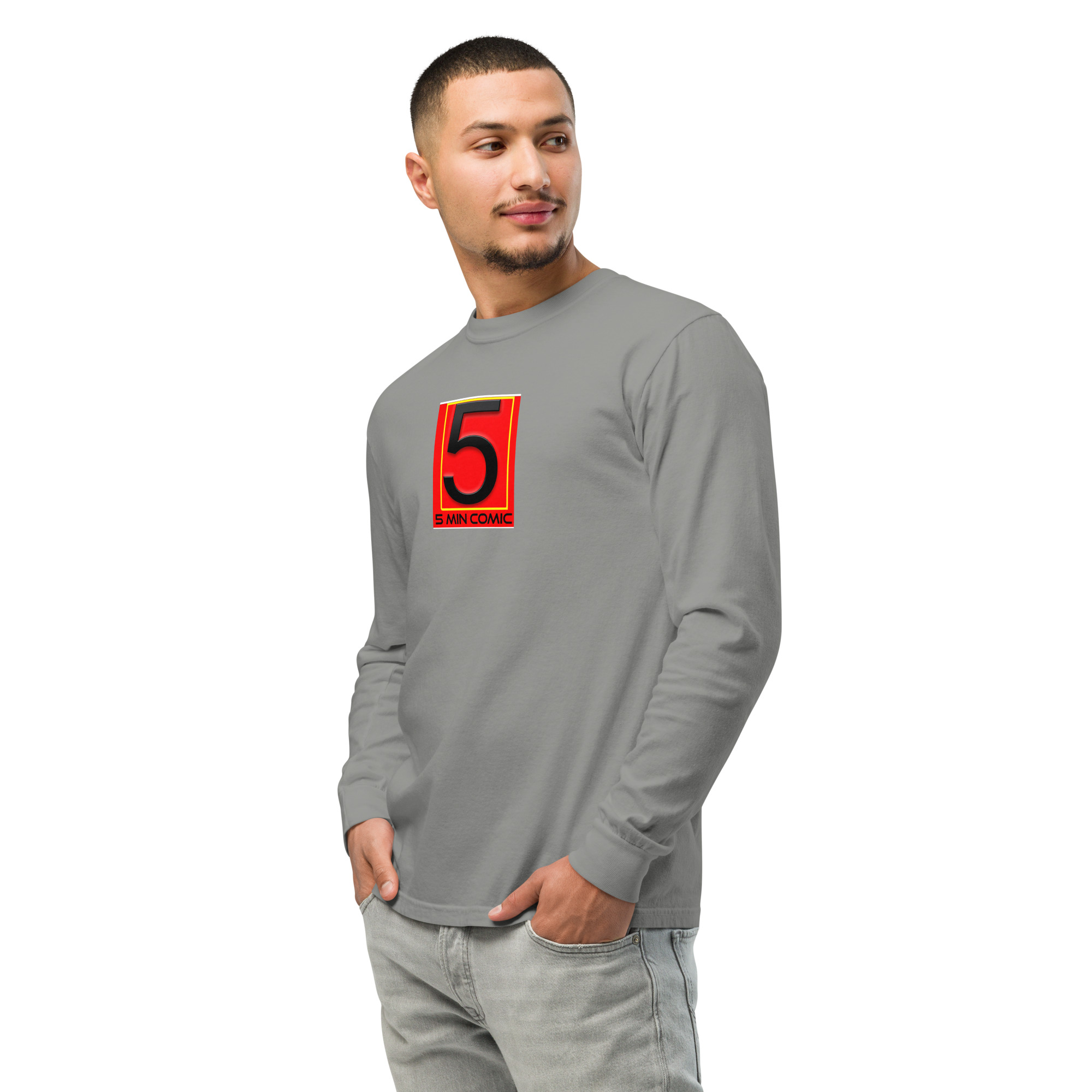 Garment-dyed heavyweight long-sleeve shirt - Image 47