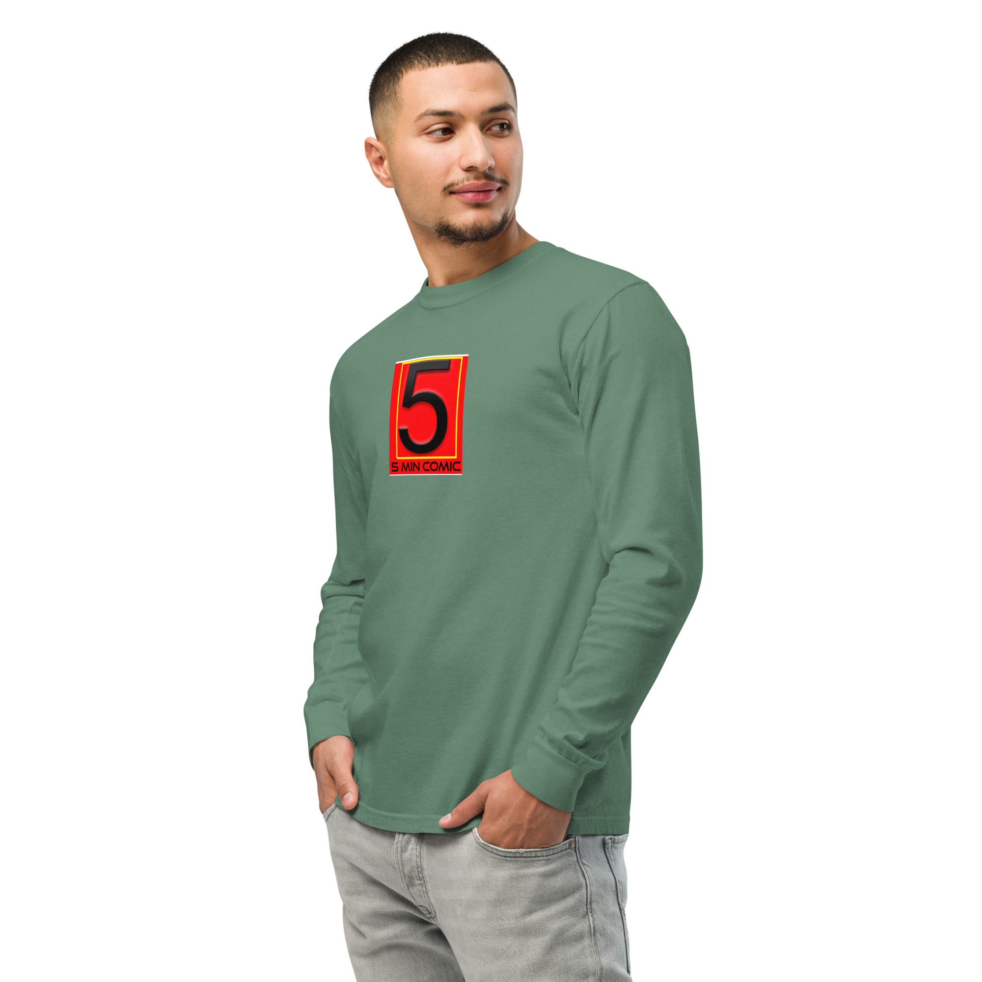 Garment-dyed heavyweight long-sleeve shirt - Image 46