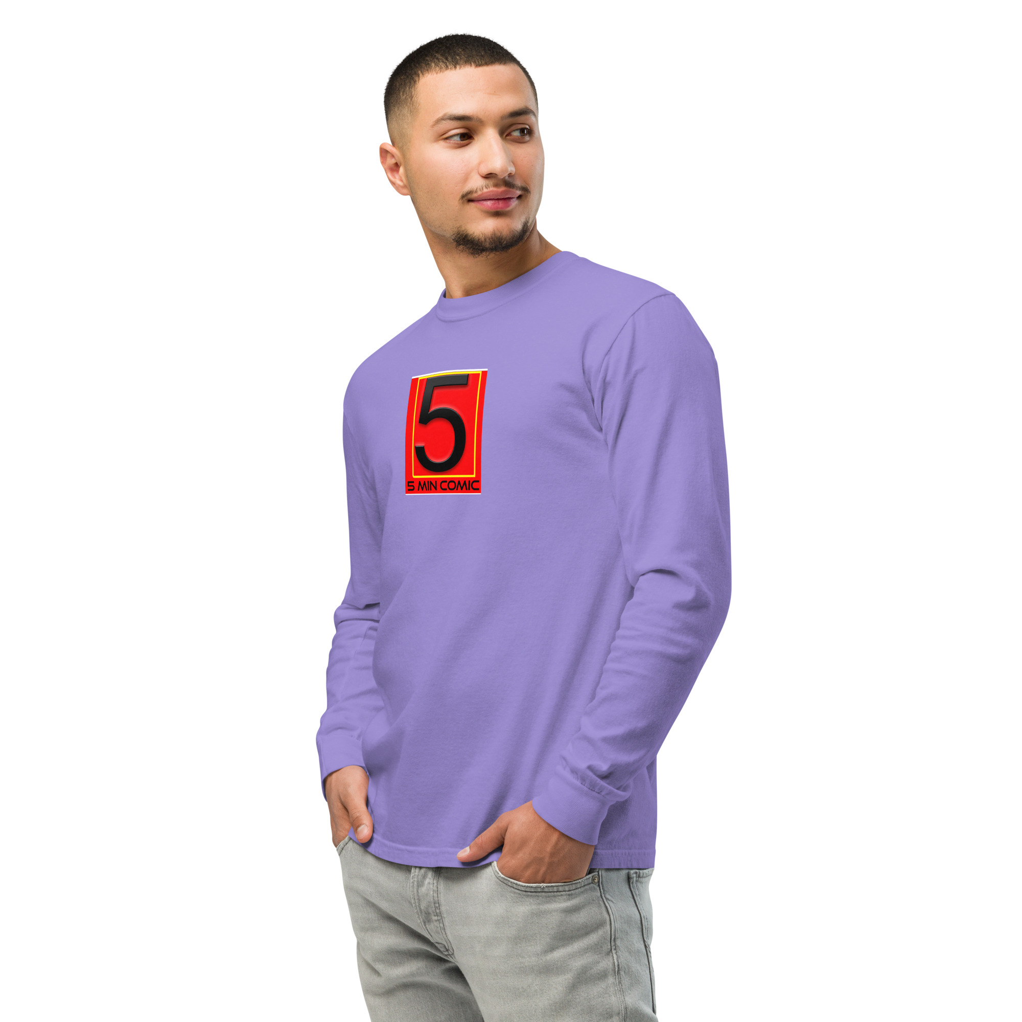 Garment-dyed heavyweight long-sleeve shirt - Image 48
