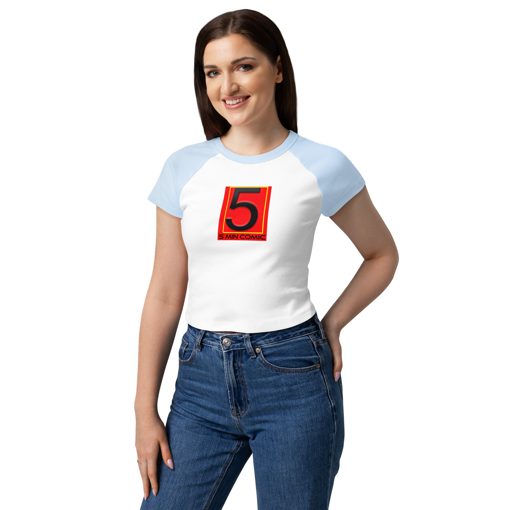 Women’s micro rib raglan baby tee - Image 6