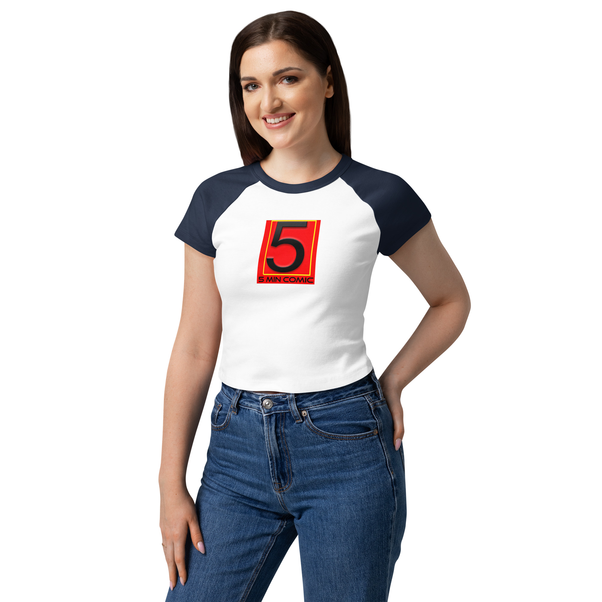 Women’s micro rib raglan baby tee - Image 3