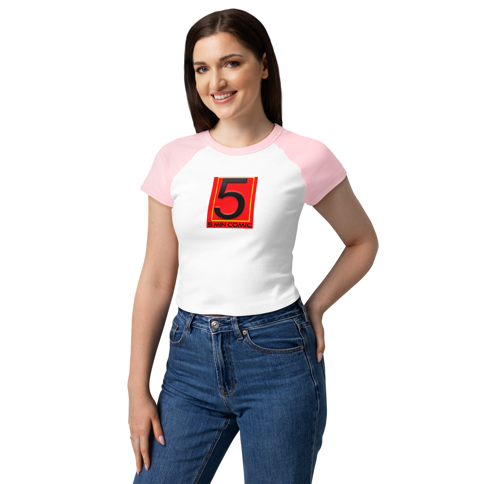 Women’s micro rib raglan baby tee - Image 7