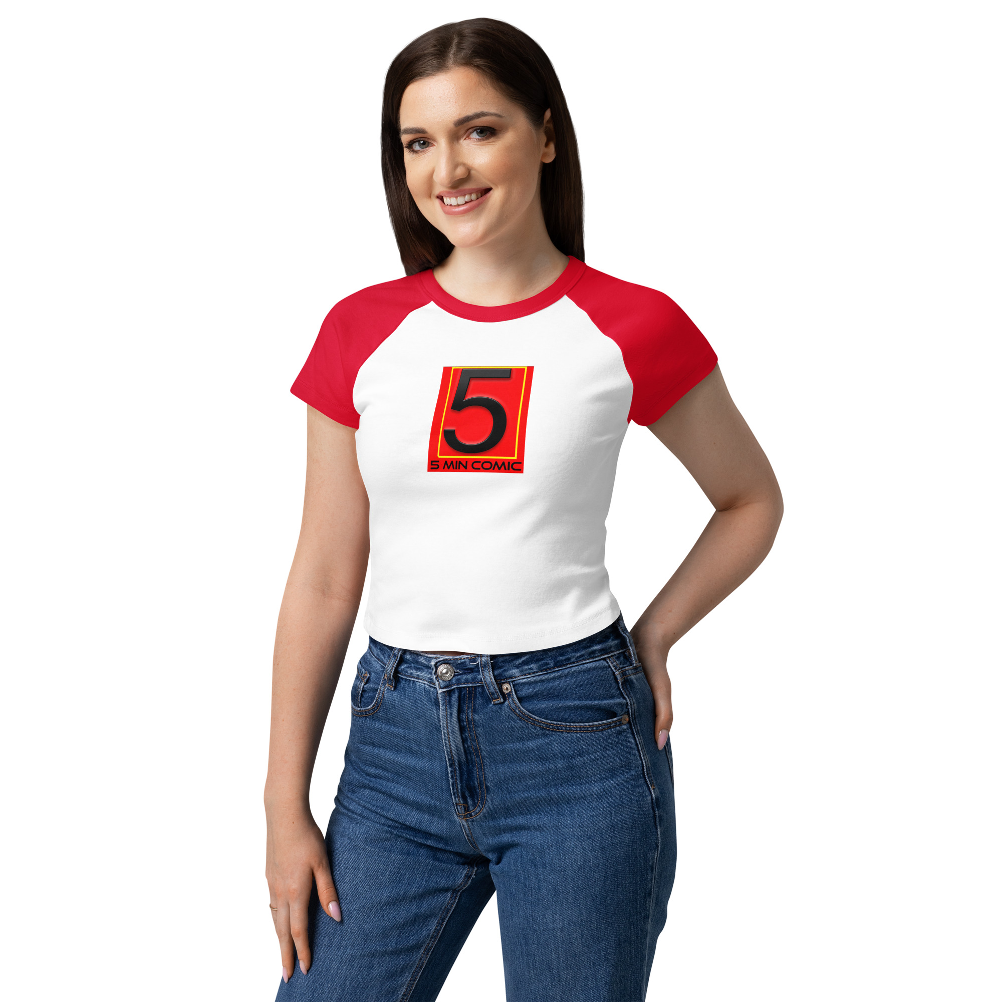 Women’s micro rib raglan baby tee - Image 4