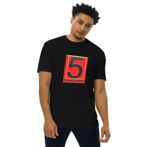 5-min Comic - red logo premium heavyweight tee