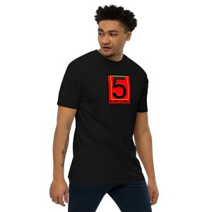 5-min Comic - red logo premium heavyweight tee